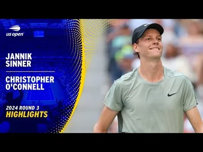 Les meilleurs moments du match Sinner contre O'Connell au 3e tour de l'US Open.