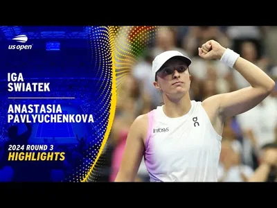 Les meilleurs moments de Swiatek vs Pavlyuchenkova au 3ème tour de l'US Open.