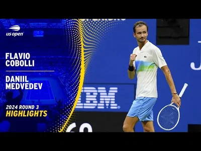 Les meilleurs moments de Medvedev contre Cobolli au 3ème tour de l'US Open.