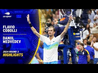 Les meilleurs moments de Medvedev contre Cobolli au 3ème tour de l'US Open.