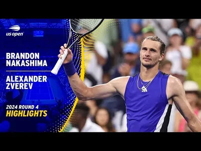 Les meilleurs moments de Zverev vs Nakashima en huitièmes de finale de l'US Open.