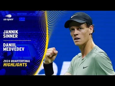 Points forts de Sinner contre Medvedev en quarts de finale de l'US Open.