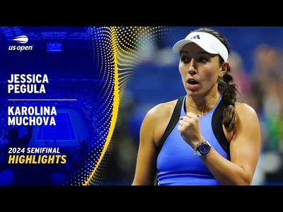 Temps forts du match entre Pegula et Muchova en demi-finale de l'US Open.