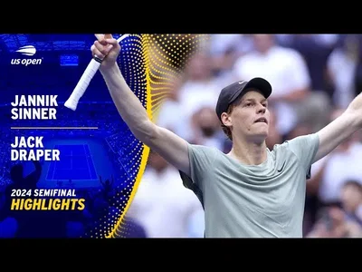 Temps forts de la victoire de Sinner contre Draper en demi-finales de l'US Open.