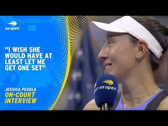 Pegula ist nach ihrer Niederlage gegen Sabalenka im US-Open-Finale 2024 stolz auf sich - On-Court-Interview