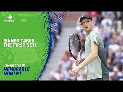 Regardez le point décisif | Sinner remporte le 1er set contre Fritz en finale de l'US Open 2024