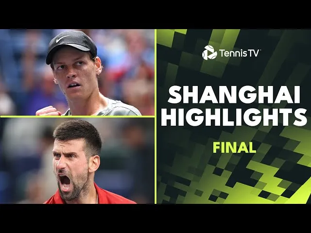 Highlights z meczu Sinner vs Djokovic w finale w Szanghaju