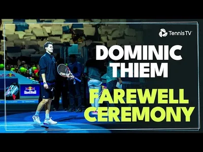 Cérémonie d'adieu de Dominic Thiem après sa défaite à Vienne