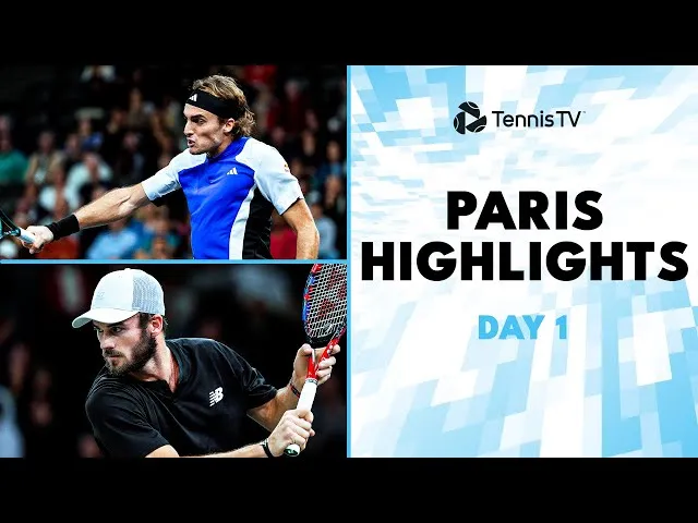 Tsitsipas, Mannarino gegen Paul, Humbert gegen Nakashima oder Fognini gegen Bublik, die Highlights von Tag 1 in Paris-Bercy