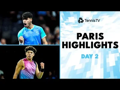 Alcaraz, Rublev contre Cerundolo, Shelton contre Moutet, Tsitsipas, et Tiafoe contre Mpetshi Perricard, faits saillants de la journée 2 à Paris-Bercy.
