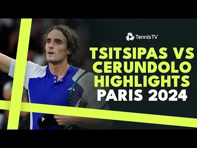 Temps forts de Tsitsipas contre Cerundolo lors des huitièmes de finale à Paris-Bercy