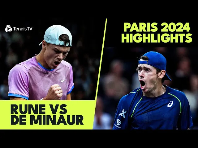 Höhepunkte des Viertelfinales zwischen Rune und De Minaur in Paris-Bercy