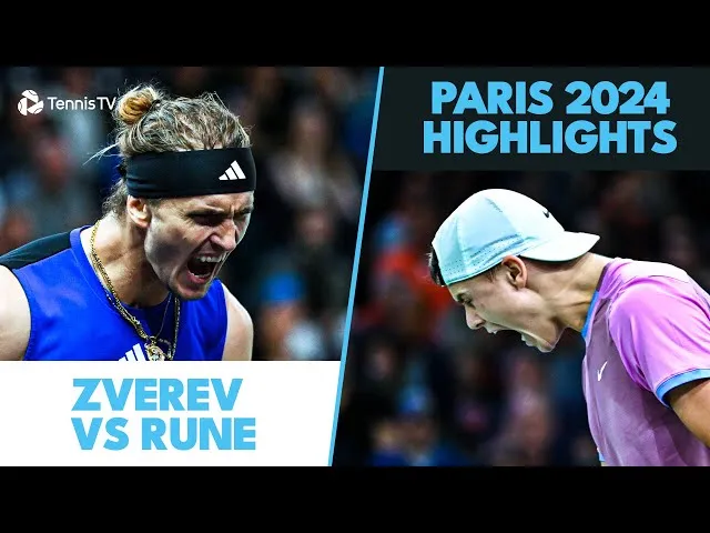 Highlights von Zverev gegen Rune im Halbfinale in Paris-Bercy