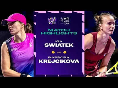 Moments forts du match Swiatek contre Krejcikova en phase de groupes des Finales WTA