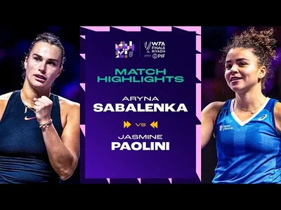 Temps forts du match Sabalenka contre Paolini en phase de groupes des WTA Finals