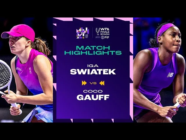 Highlights from Gauff vs Swiatek in group stage of the WTA Finals