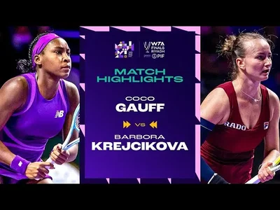Temps forts du match Krejcikova contre Gauff en phase de groupes des WTA Finals
