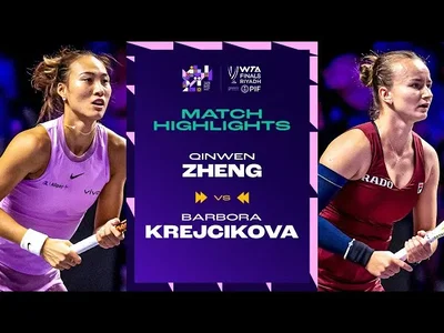 Moments forts du match Zheng contre Krejcikova en demi-finales des WTA Finals