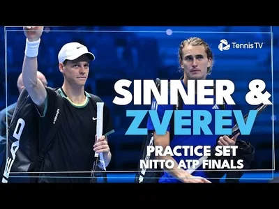 Regardez la séance d'entraînement entre Sinner et Zverev à Turin avant les ATP Finals (Masters).