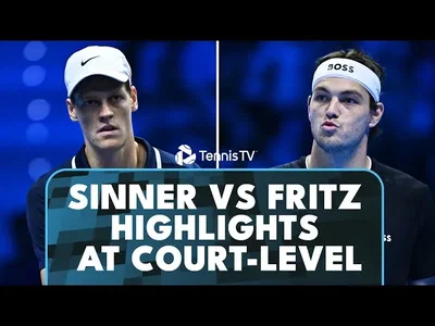 Moments forts du match Sinner contre Fritz lors de la phase de groupes des ATP Finals (Masters)