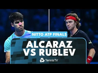 Temps forts du match Alcaraz contre Rublev en phase de groupes des ATP Finals (Masters)