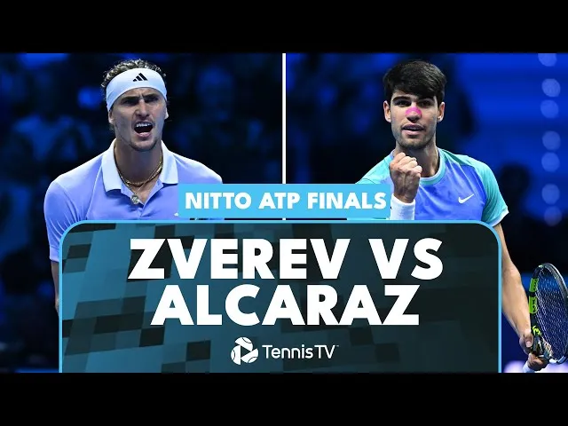 ATP 파이널스(마스터스) 그룹 스테이지에서 벌어진 즈베레프 대 알카라즈의 서사적인 대결 하이라이트