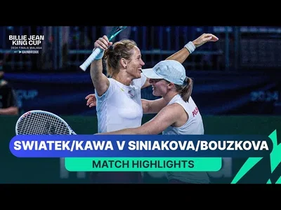 Moments forts de Swiatek/Kawa contre Bouzkova/Siniakova, Pologne contre République tchèque, Coupe Billie Jean King 2024