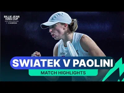 Temps forts de Swiatek contre Paolini, Pologne contre Italie, Coupe Billie Jean King 2024
