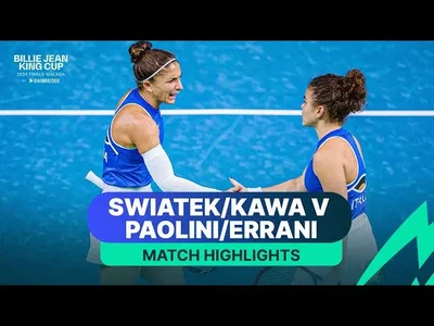 Moments forts de Paolini/Errani contre Świątek/Kawa, Pologne contre Italie, Billie Jean King Cup 2024