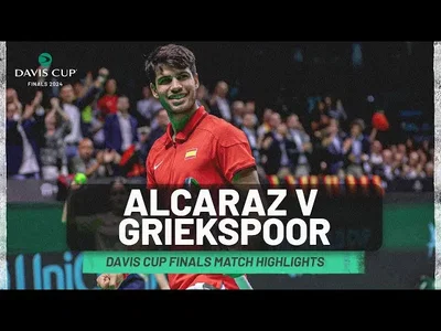 Moments forts du match Alcaraz contre Griekspoor, Espagne contre Pays-Bas, Coupe Davis 2024