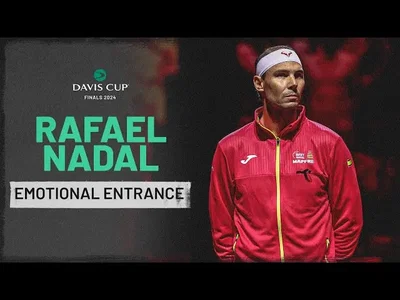Presque en larmes, Rafael Nadal lors de la cérémonie d'avant-match à Malaga, Coupe Davis 2024.