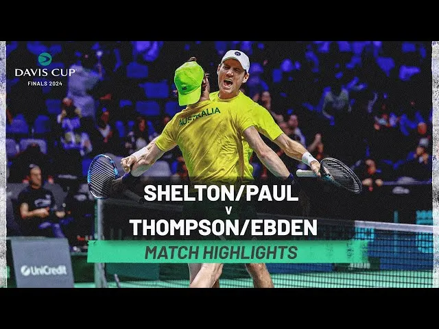 Highlights von Shelton/Paul gegen Ebden/Thompson, USA gegen Australien, Davis Cup 2024