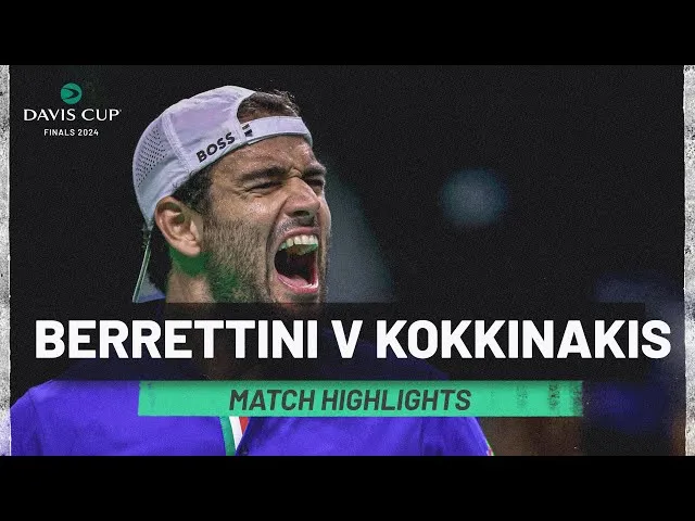 Höhepunkte von Berrettini gegen Kokkinakis, Italien gegen Australien, Davis Cup 2024