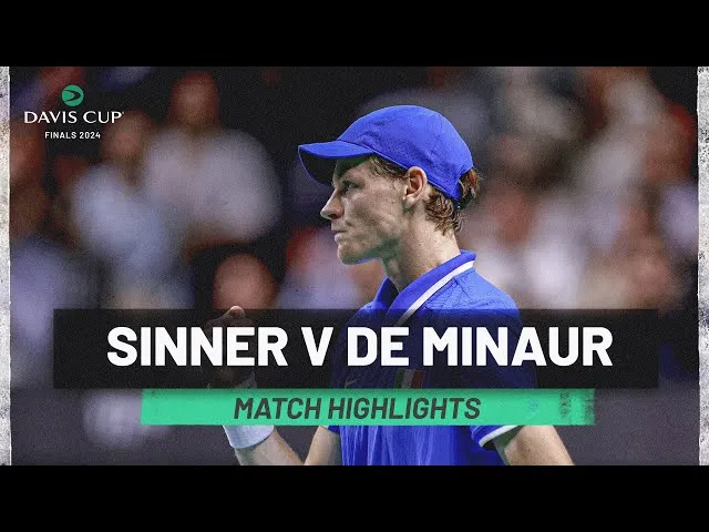 Highlights von Sinner gegen De Minaur, Italien gegen Australien, Davis Cup 2024