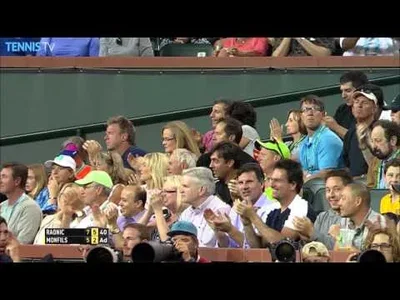 Very nice point from Monfils against Raonic in Indian Wells