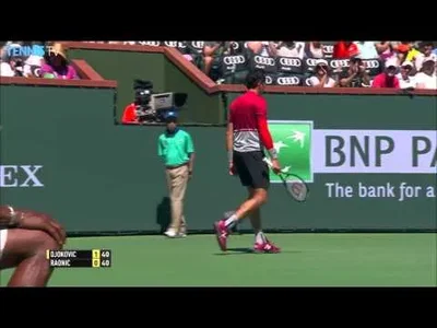 Djokovic mystified by Raonic on this forehand in Indian Wells