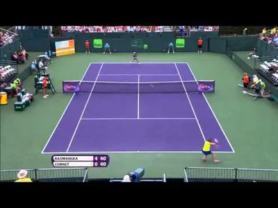 Superb rally between Radwanska and Cornet in Miami