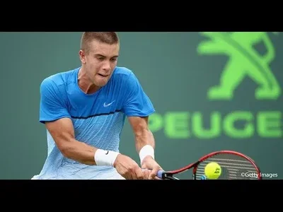 Perfect lob from Coric against Istomin in Miami
