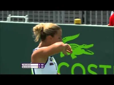 Perfect drop shot by Cibulkova against Muguruza in Miami