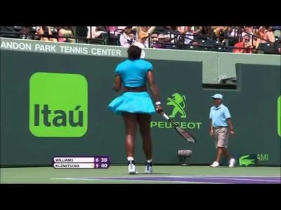 Perfect passing shot from S. Williams against Kuznetsova in Miami