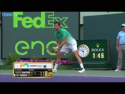 The improbable volley from Dimitrov against Murray in Miami
