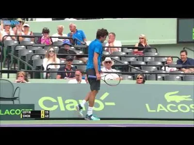 Super reflex from Goffin against Simon in Miami