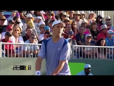 Epic double rally between the Bryans and Jasika/Smith in Miami