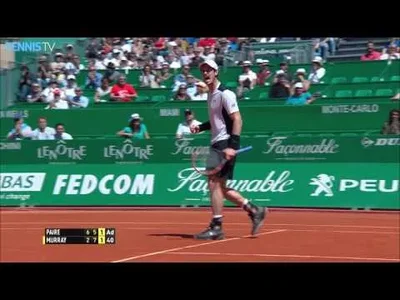 Murray's amazing touch against Paire in Monte-Carlo