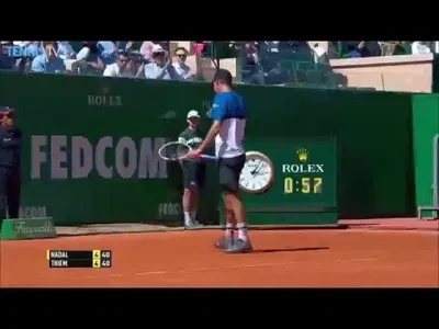 Double Hot Shot from Thiem against Nadal in Monte Carlo