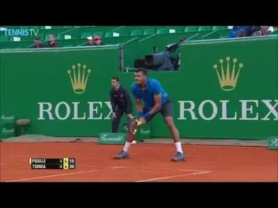 Some genius from Tsonga against Pouille in Monte Carlo