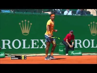 Nadal's super passing shot aginst Wawrinka in Monte Carlo