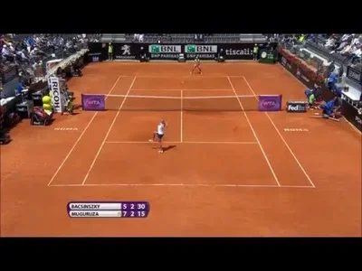 Very nice rally between Muguruza and Bacsinszky in Rome
