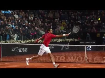 Great touch from Nishikori against Djokovic in Rome