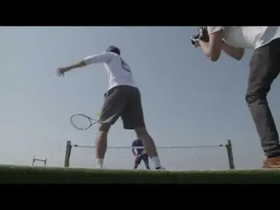 Federer and Haas play on Rooftop to promote Stuttgart ATP 250
